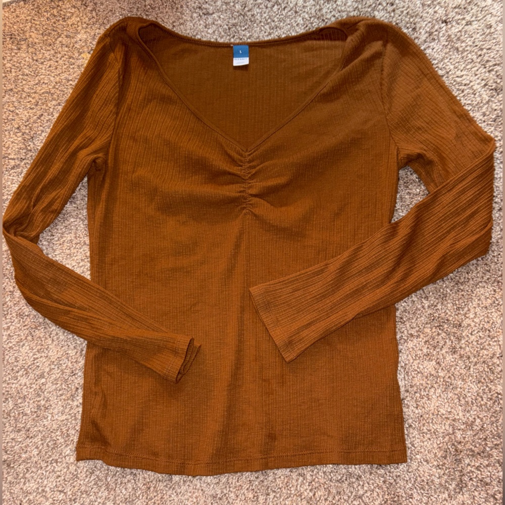 Old Navy Brown Long Sleeve Top